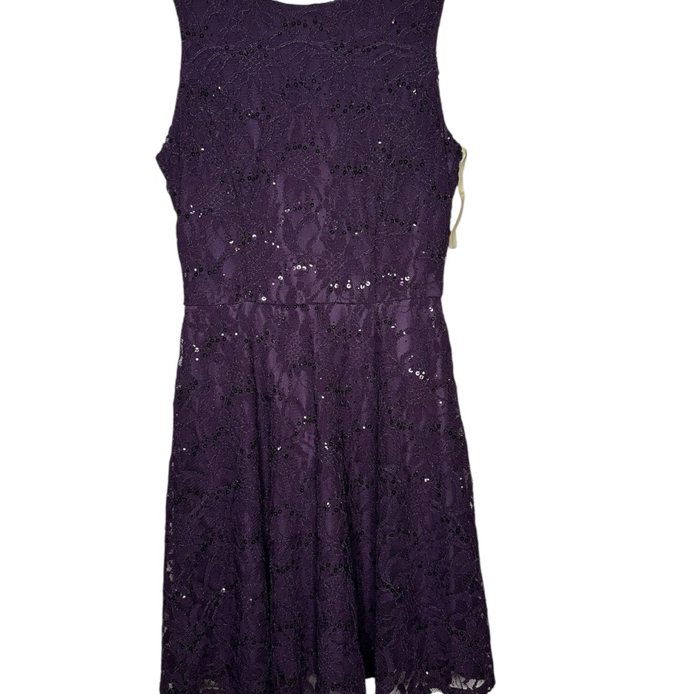 Speechless Deep Purple Lace Midi Dress